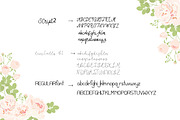 FONT SET&Rose Garden vector element, an Illustration by MooBeer (Thumbnail 6 of 6)