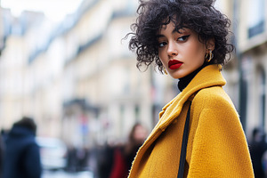 Confident young woman with curly, a Beauty & Fashion Photo by MistyDay