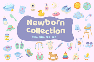Newborn items, an Object Illustration by Woters little shop