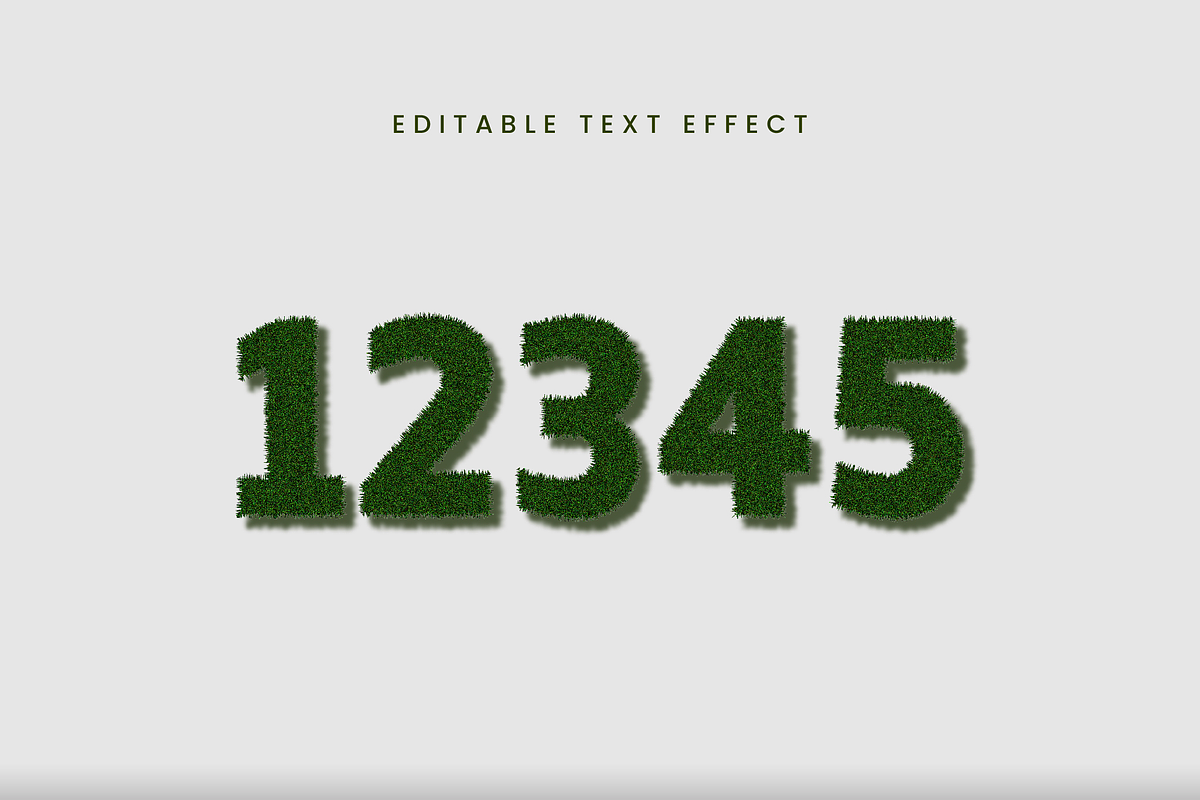 Grass Texture 3D Bold Text Effect preview 2