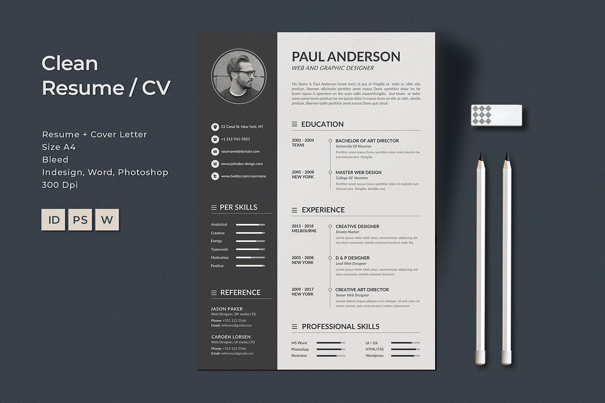Resume/CV, a Resume Template by SlideCo (Photo 1 of 4)