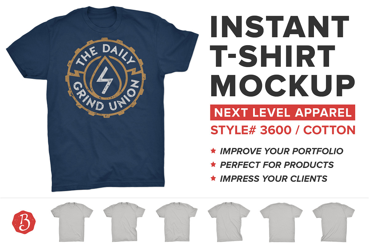 Next Level Cotton T-Shirt Mockups, a Shirt Mockup by Brent Galloway (Photo 1 of 5)