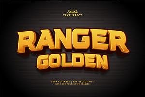 Text Effect Ranger Golden, a Layer Style Add-On by Navy Graphic