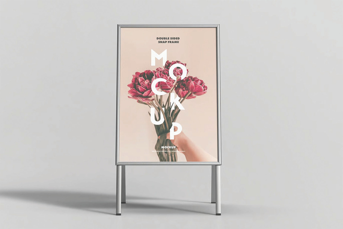 Double Sided Snap Frame Mockup, an Advertising Mockup by DesignRushMarket (Photo 8 of 8)