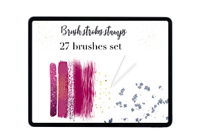 Procreate Brush Strokes Stamps