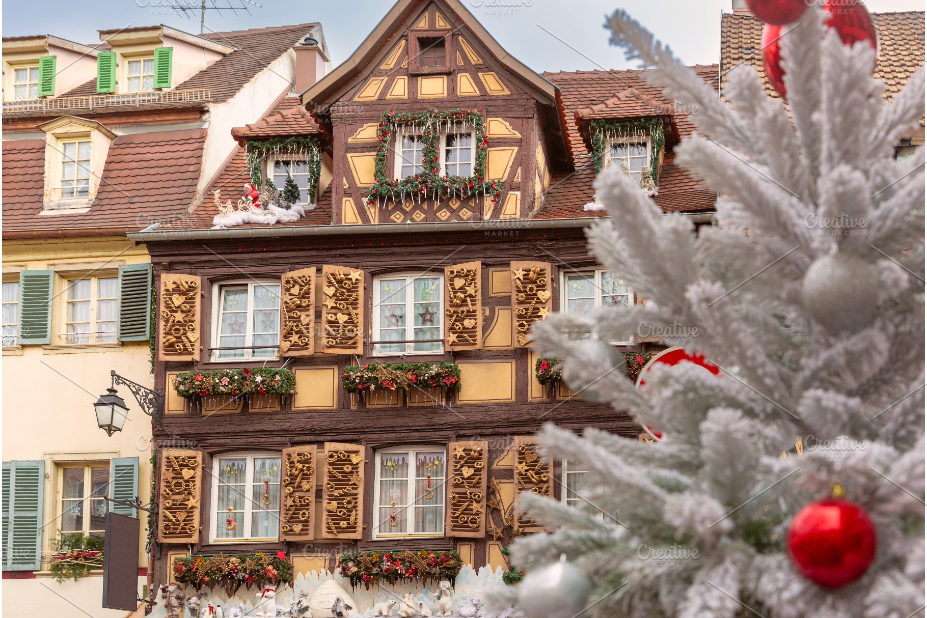 Traditional Half Timbered House with, an Architecture Photo by kavalenkava