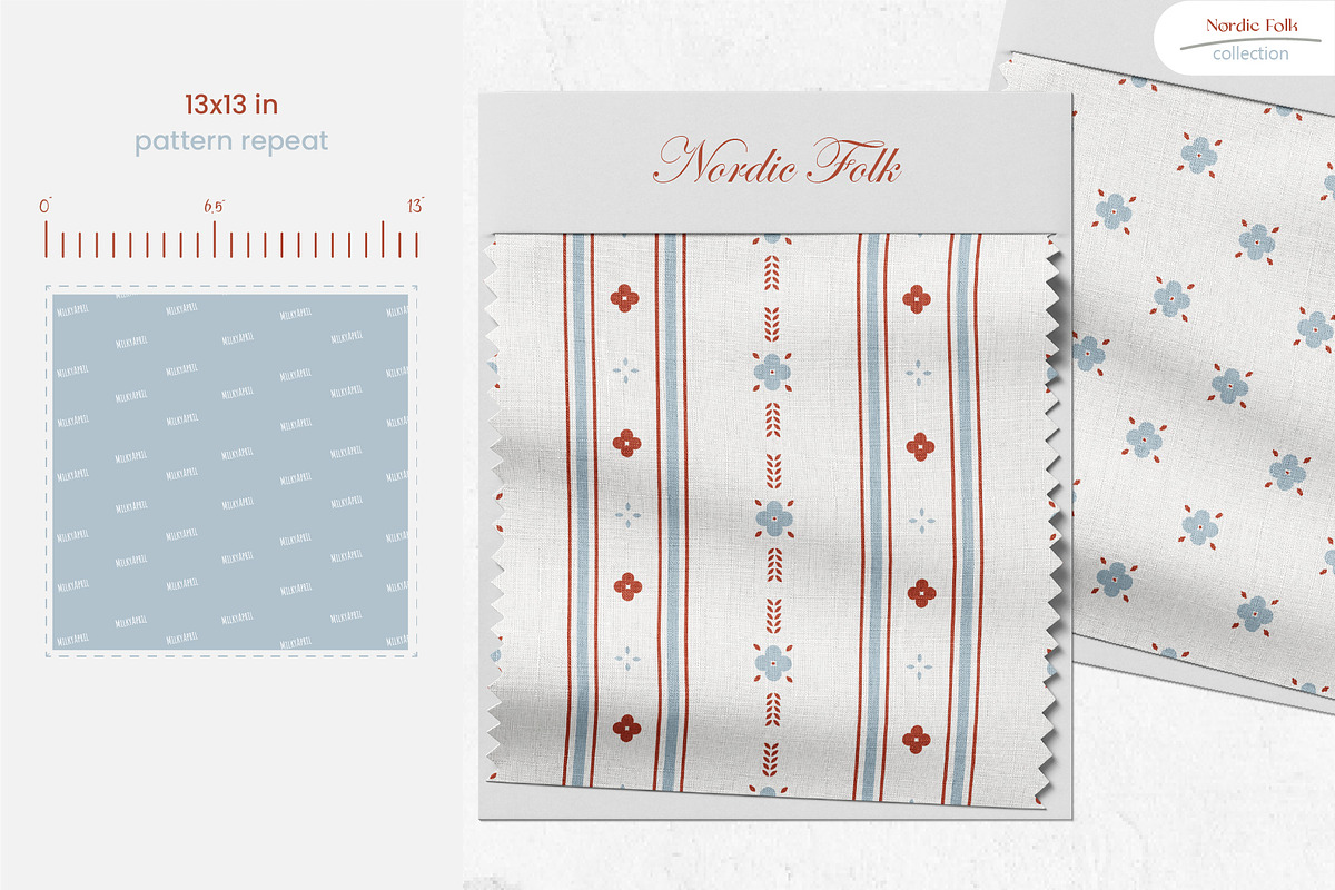 Nordic Folk - Seamless Patterns, a Pattern Graphic by InaCorart (Photo 7 of 11)