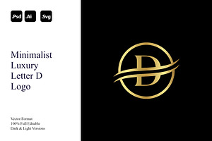 Minimalist Luxury Letter D Logo, a Branding & Logo Template by Luxury Logos