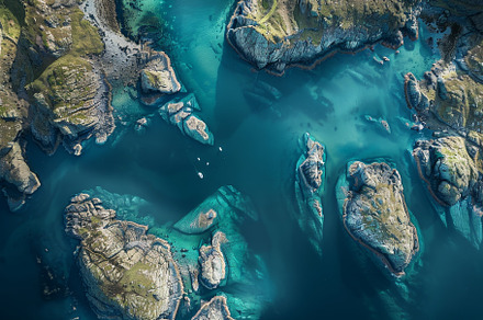 Breathtaking aerial perspective show, a Photo by Tanuart