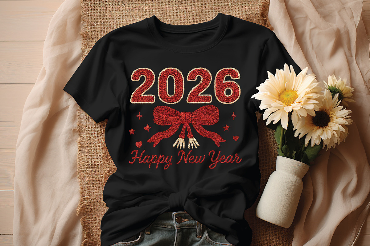 Knitted 2026 Happy New Year PNG, an Illustration by Black Bird Studio (Photo 7 of 8)