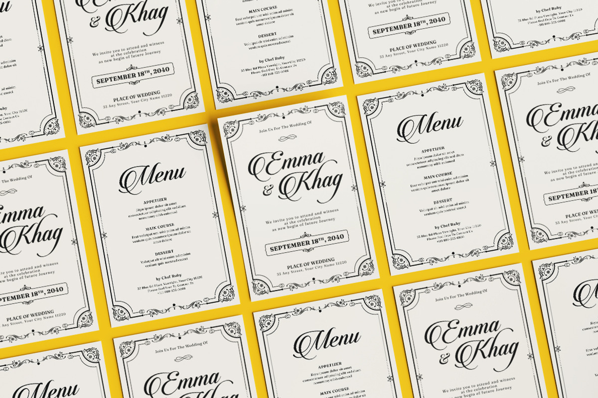 Simplify Elegant Wedding Invitation, an Invitation Template by dokudokunomi (Photo 4 of 4)