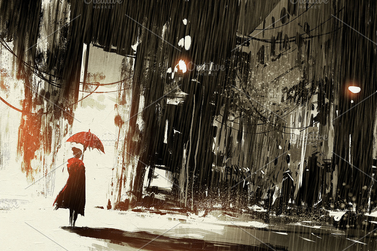 Alone in the town#2, an Illustration by Grandfailure