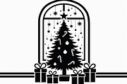 Festive Christmas Tree Silhouette Se, an Illustration by BIPLOB EXPERT (Thumbnail 20 of 20)