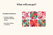 Coral Lagoon Hibiscus Florals, a Pattern Graphic by Ninterints (Thumbnail 2 of 10)