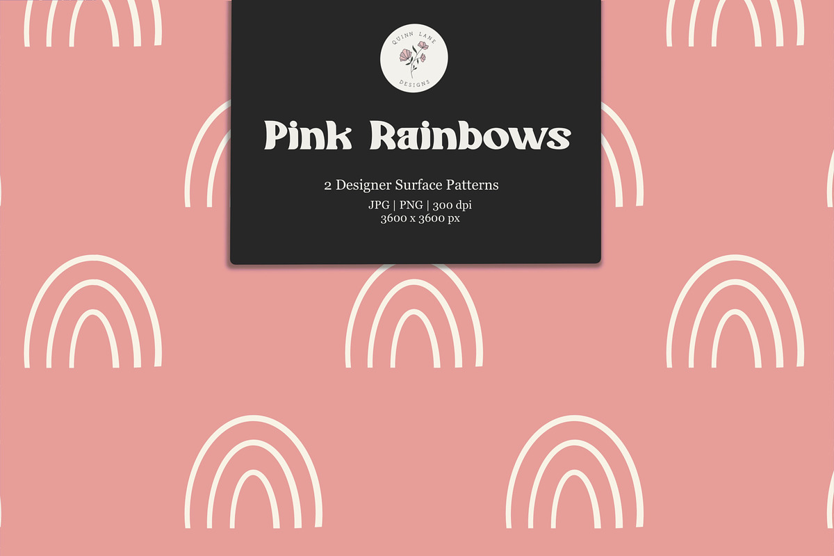 Pink Rainbow Surface Patterns, a Pattern Graphic by Quinn Lane Designs (Photo 1 of 6)