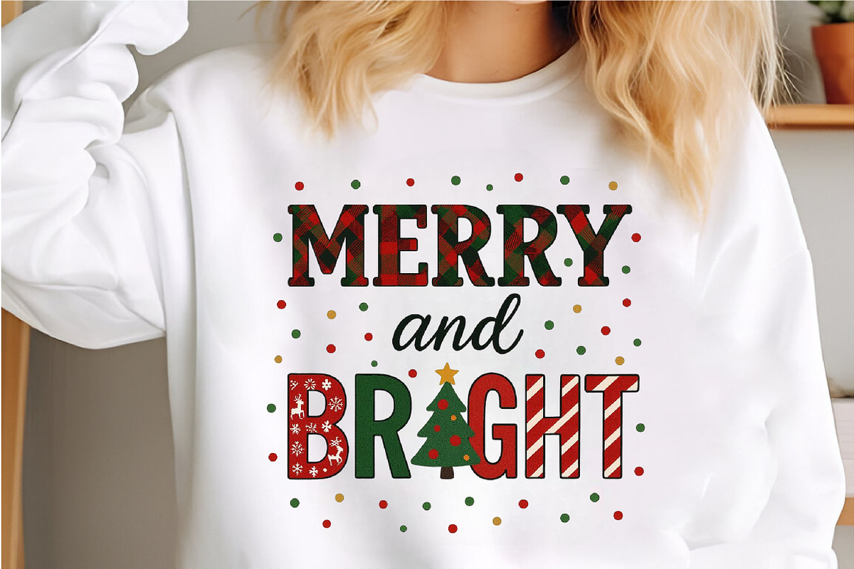Merry and Bright Christmas PNG, an Illustration by Libby Wishes (Photo 2 of 6)