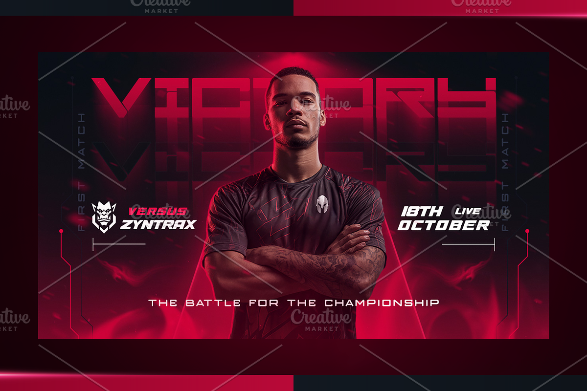 Esports YouTube Thumbnail Pack, a Social Media Template by OnurDemircan (Photo 4 of 6)