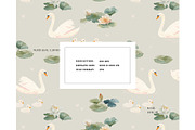 Swan & Duckling Nursery pattern, a Pattern Graphic by Milatoo (Thumbnail 4 of 4)