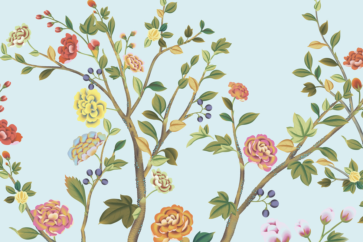 Chinoiserie compositions constructor, a Background Graphic by Ajuga (Photo 2 of 8)