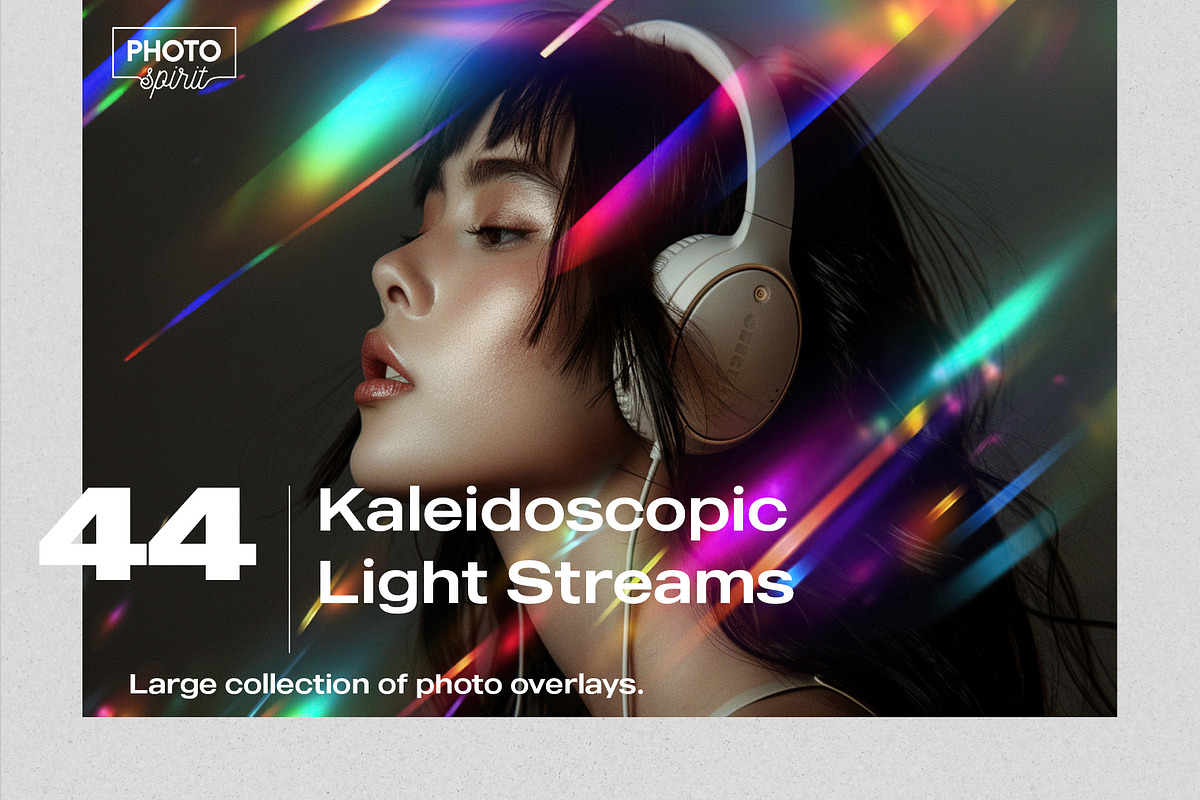 Kaleidoscopic Light Streams Overlays, a Brushes & More by PhotoSpirit (Photo 1 of 8)