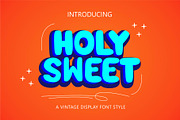 Holy Sweet - Groovy Font, a Handwritten Font by Densu Creative (Thumbnail 1 of 6)