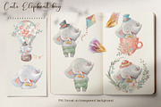 Cute Tropical animals clipart., an Animal Illustration by Yuliya Art (Thumbnail 8 of 33)