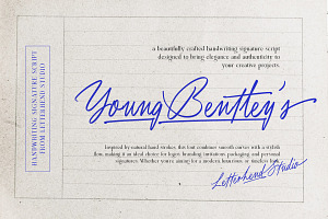 Young Bentley's Stylish Script
