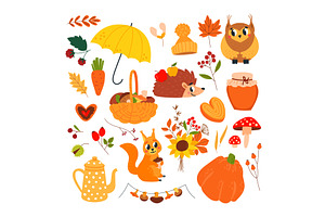 Hello Autumn Elements. Fall Food And