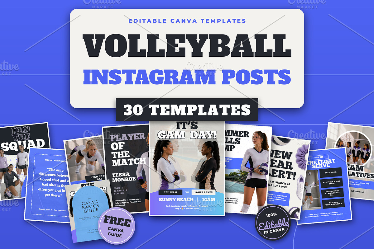 Volleyball Instagram Social Media, a Marketing Template by Daring Digies (Photo 1 of 10)