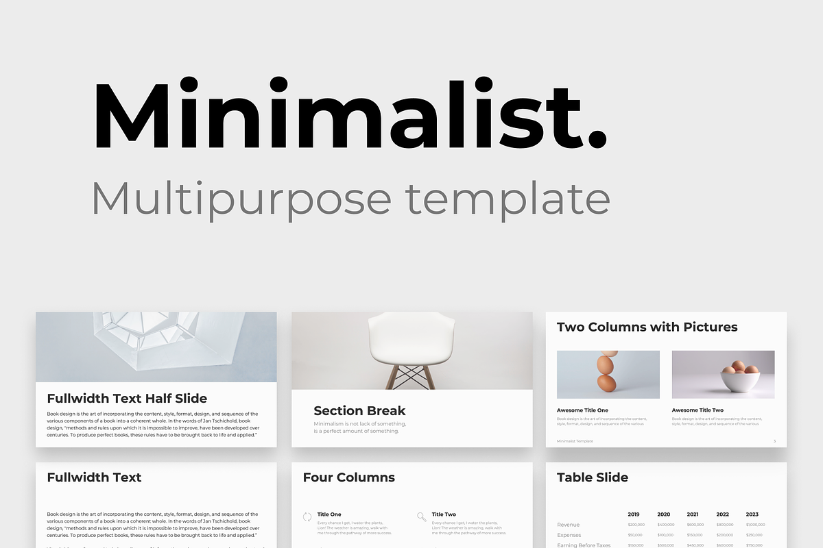 Minimalist - Presentation Template, a Presentation Template by HuskyHouse (Photo 1 of 10)