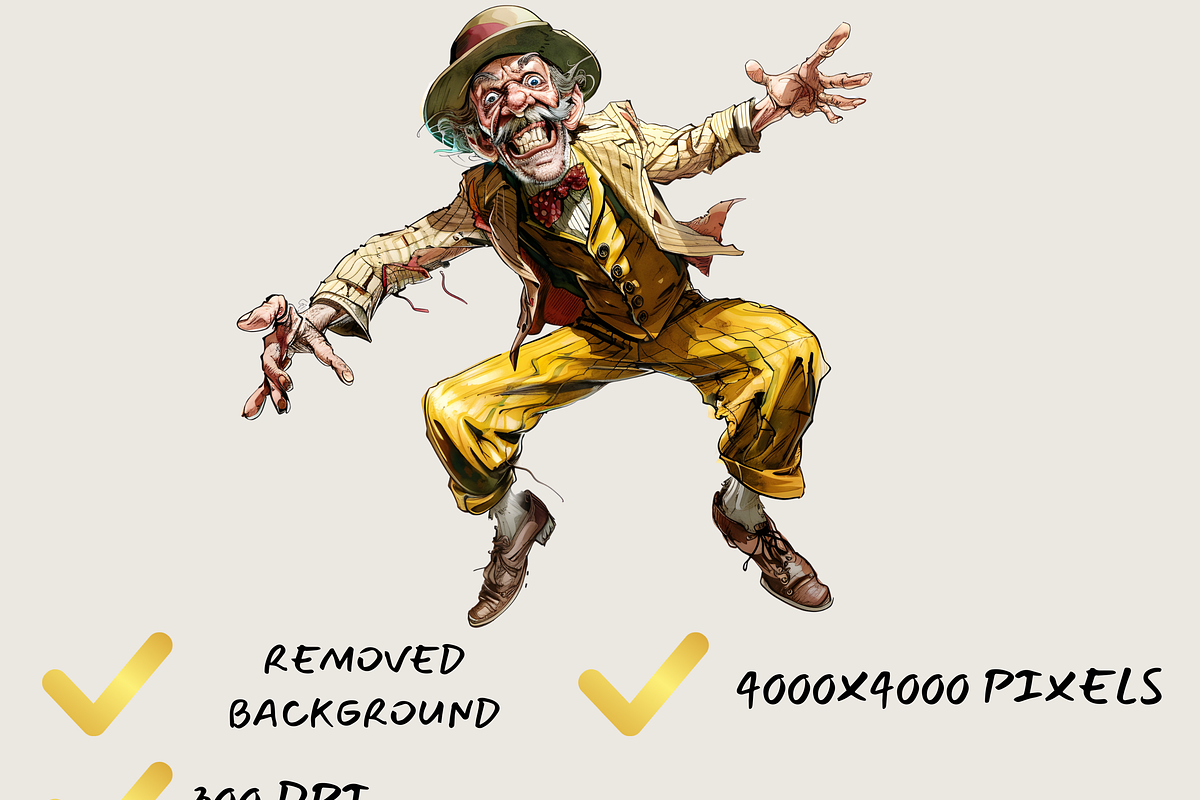 COMMEDIA DELL' ARTE CLIPART SET, a Person Illustration by Daring Digies (Photo 7 of 8)