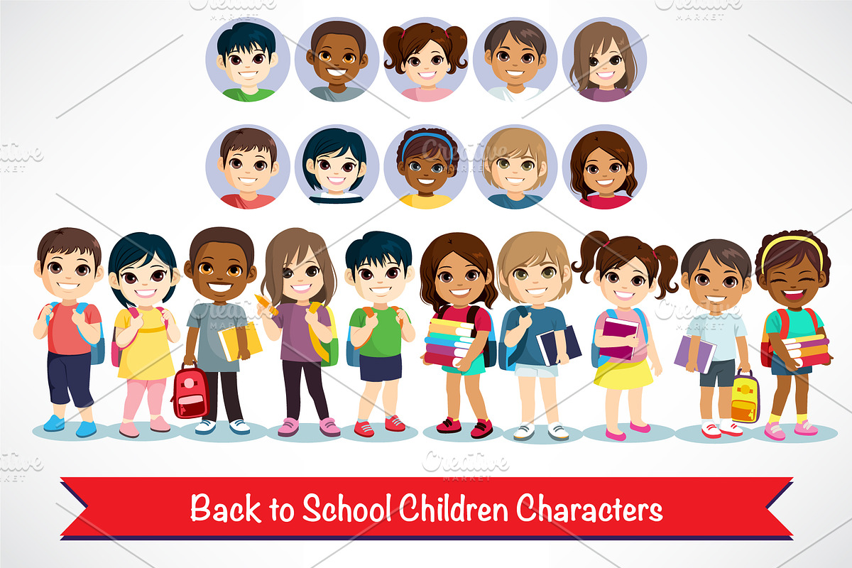 Children Back To School, an Education Illustration by Kakigori Studio (Photo 1 of 3)
