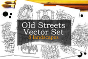 Set of Old Street landscapes, a Texture Illustration by Penndpaper (Thumbnail 1 of 5)