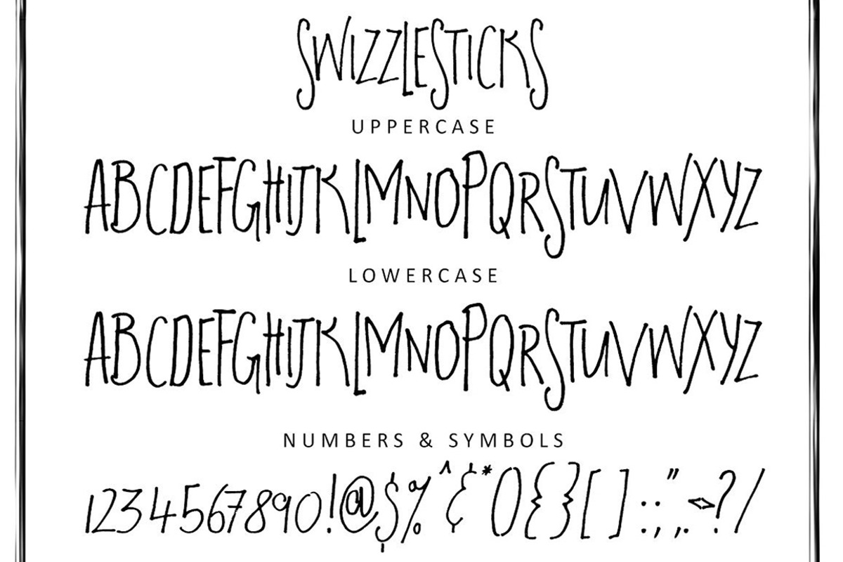 Swizzlesticks Font preview 2