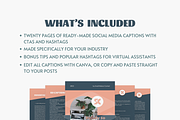 Social Media Captions For VAs, a Social Media Template by SmallMakersContent (Thumbnail 2 of 4)