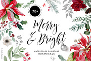 Merry & Bright Watercolor Botanicals, an Illustration by studioequinox (Thumbnail 1 of 10)