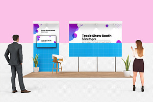 Trade Show Booth Displays Mockup