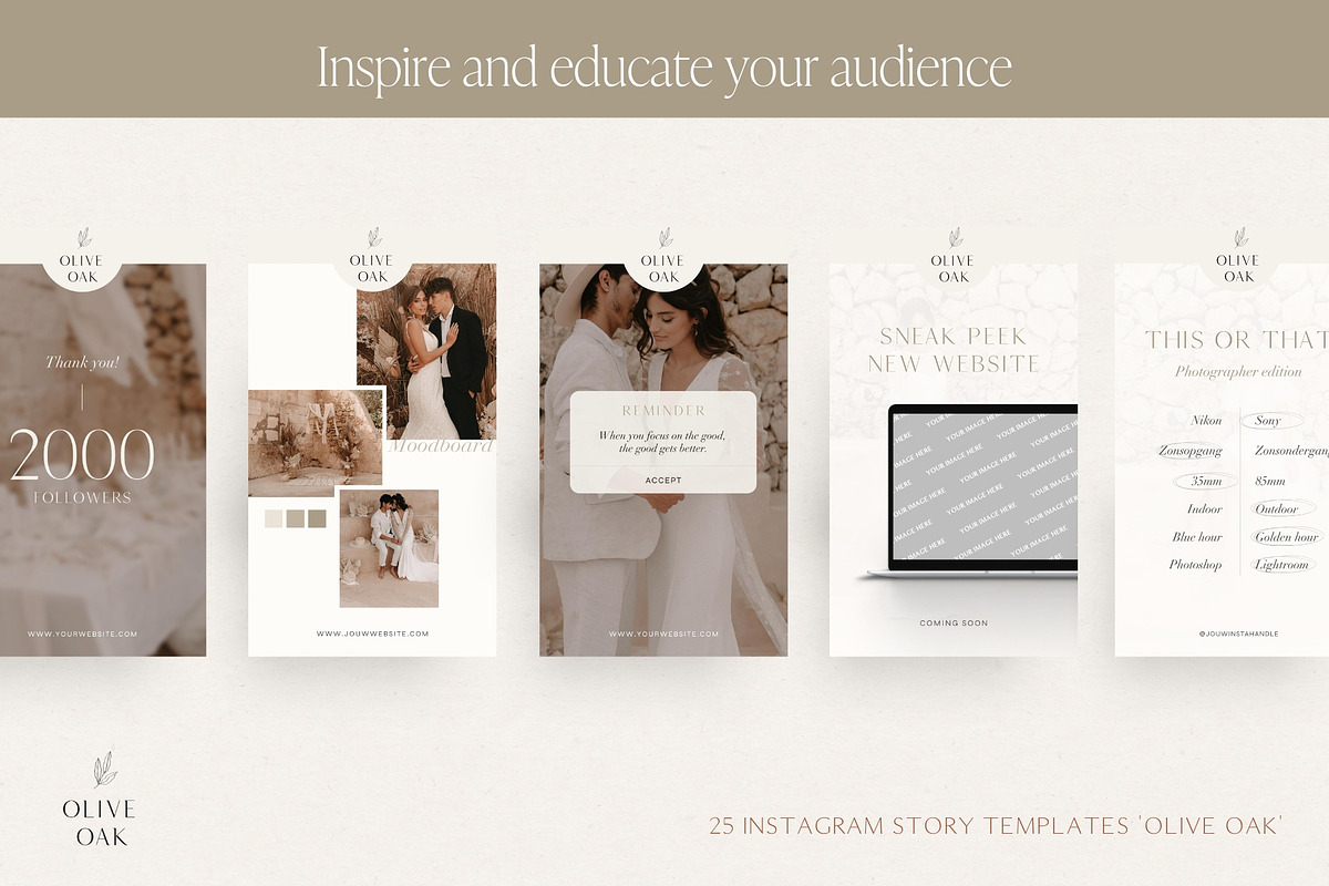 Wedding Photographer Story Templates, a Social Media Template by Wonderlik Webdesign (Photo 4 of 10)