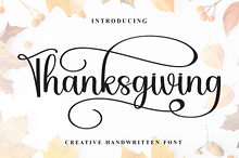 Thanksgiving | Script Font