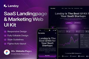 Landzy - SaaS Landing page UI Kit, an UI Kit Template by Creative Perspective