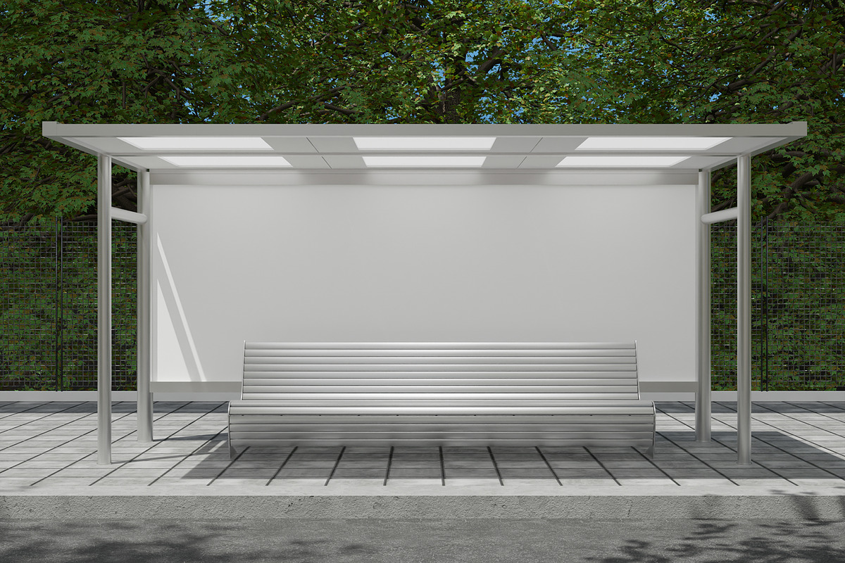 Bus Stop Billboard Mockup, an Advertising Mockup by Unerispace (Photo 5 of 5)