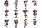 Watercolor Valentines Fairy Clipart, an Illustration by DreamArtGraphic (Thumbnail 2 of 4)
