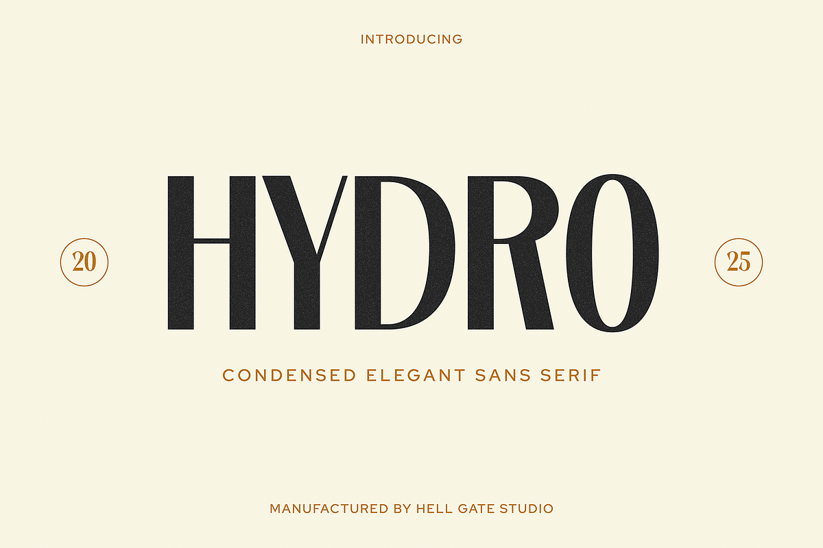 Hydro Condensed Elegant Sans Serif, a Sans Serif Font by GRVS Studio (Photo 1 of 4)