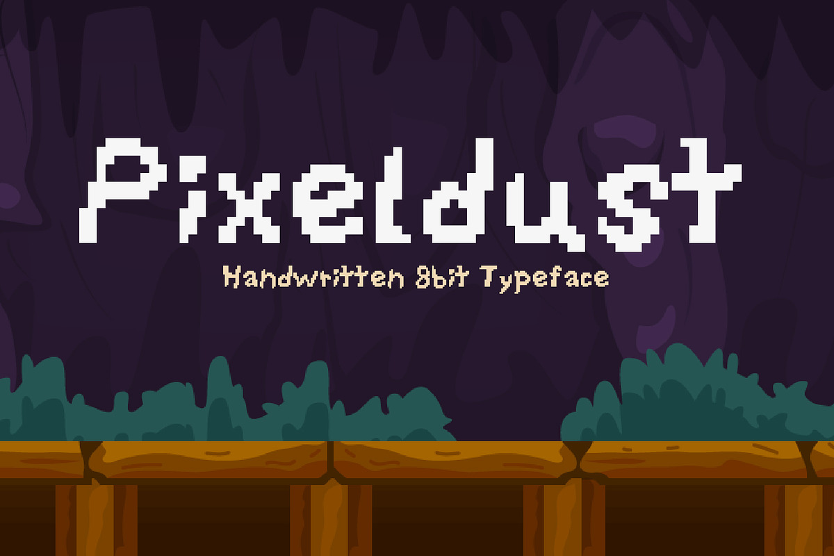 Pixeldust - Handwritten Pixel Font, a Font by HipFonts (Photo 1 of 6)