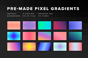 Pixel Gradient Background Textures, a Background Graphic by Creative Veila (Thumbnail 2 of 11)