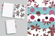 Decorative flowers - 7 patterns, a Pattern Graphic by FER by Ekaterina Kazakova (Thumbnail 5 of 7)