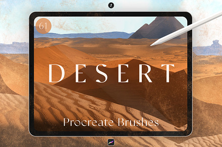 Desert Procreate Brushes, a Brush Add-On by Freezerondigital