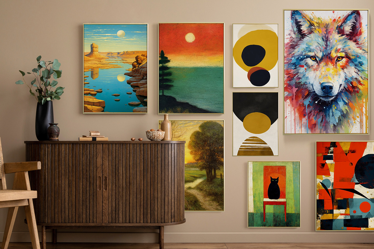 abstract art set prints, a Decorative Illustration by Muzi pear studio (Photo 3 of 12)
