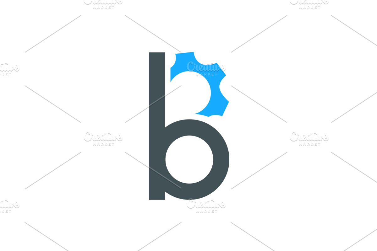 B letter and gear combination, a Branding & Logo Template by Super Accurate