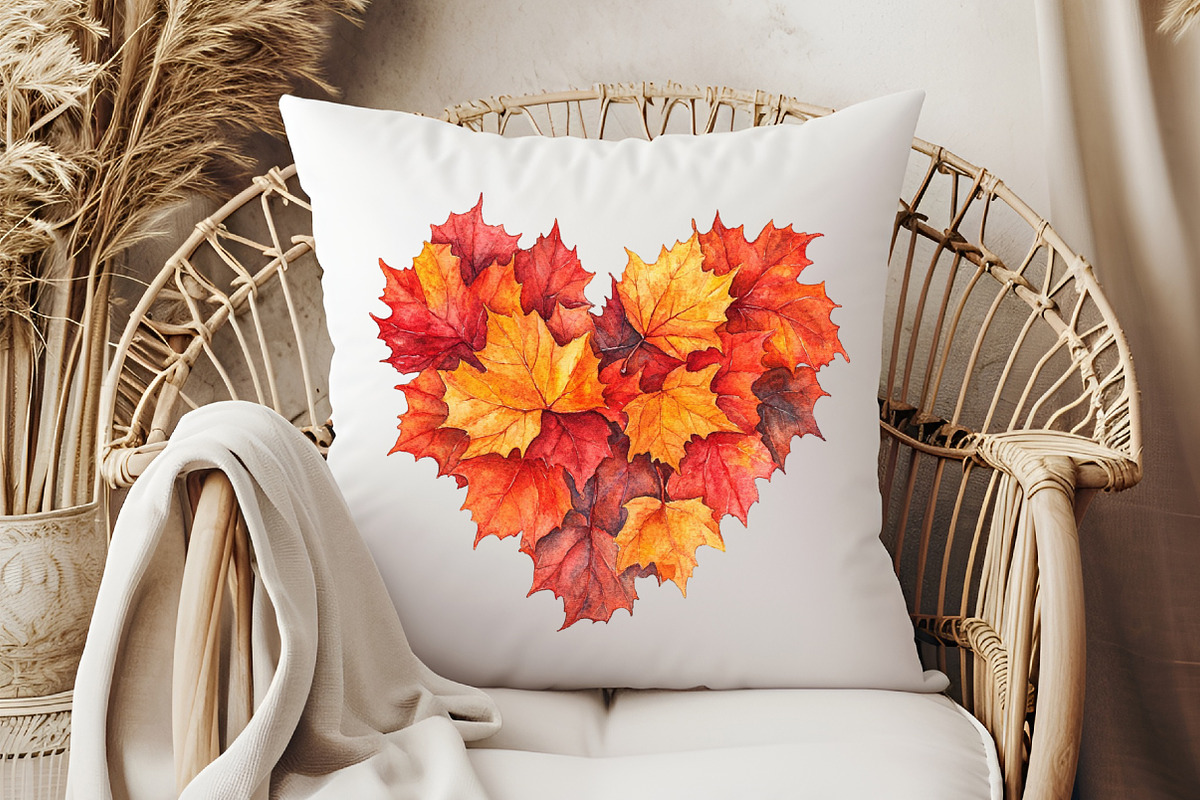 Love Shaped Autumn Clipart Bundle, an Illustration by Pixels.Craft (Photo 7 of 7)